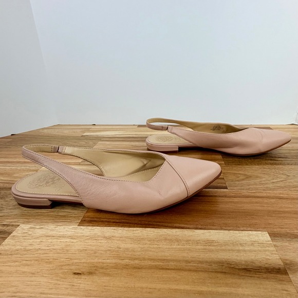 Vince Camuto Jesenia Slingback Shoes Natural Pink Pointed Toe Flats Womens 6.5 - Picture 9 of 11